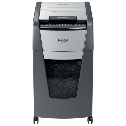 Distruggidocumenti uso frequente Optimum AutoFeed+ 300X EU Rexel P-4 60 L taglio a frammenti 4x26 mm - nero - 2020300XEU